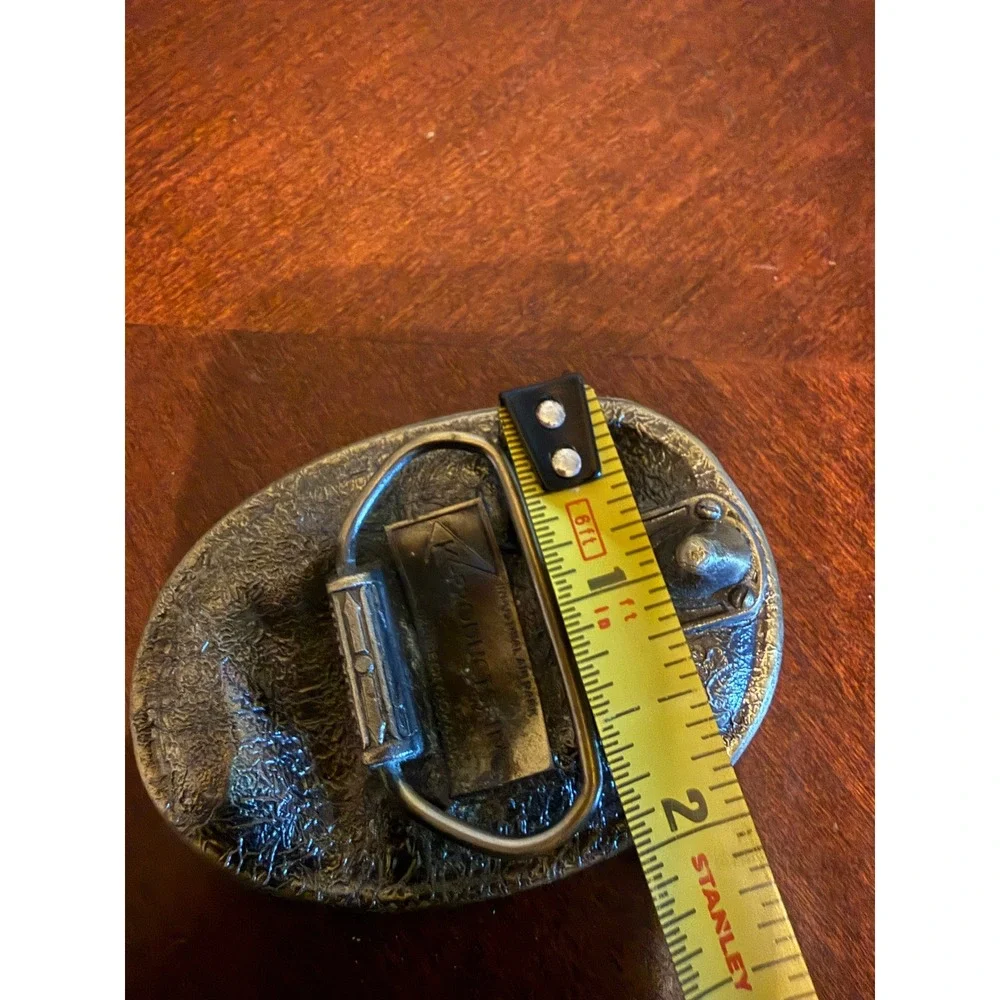 Vintage Ford Tractor Backhoe Loader Belt Buckle K-Products Inc Iowa Brass USA